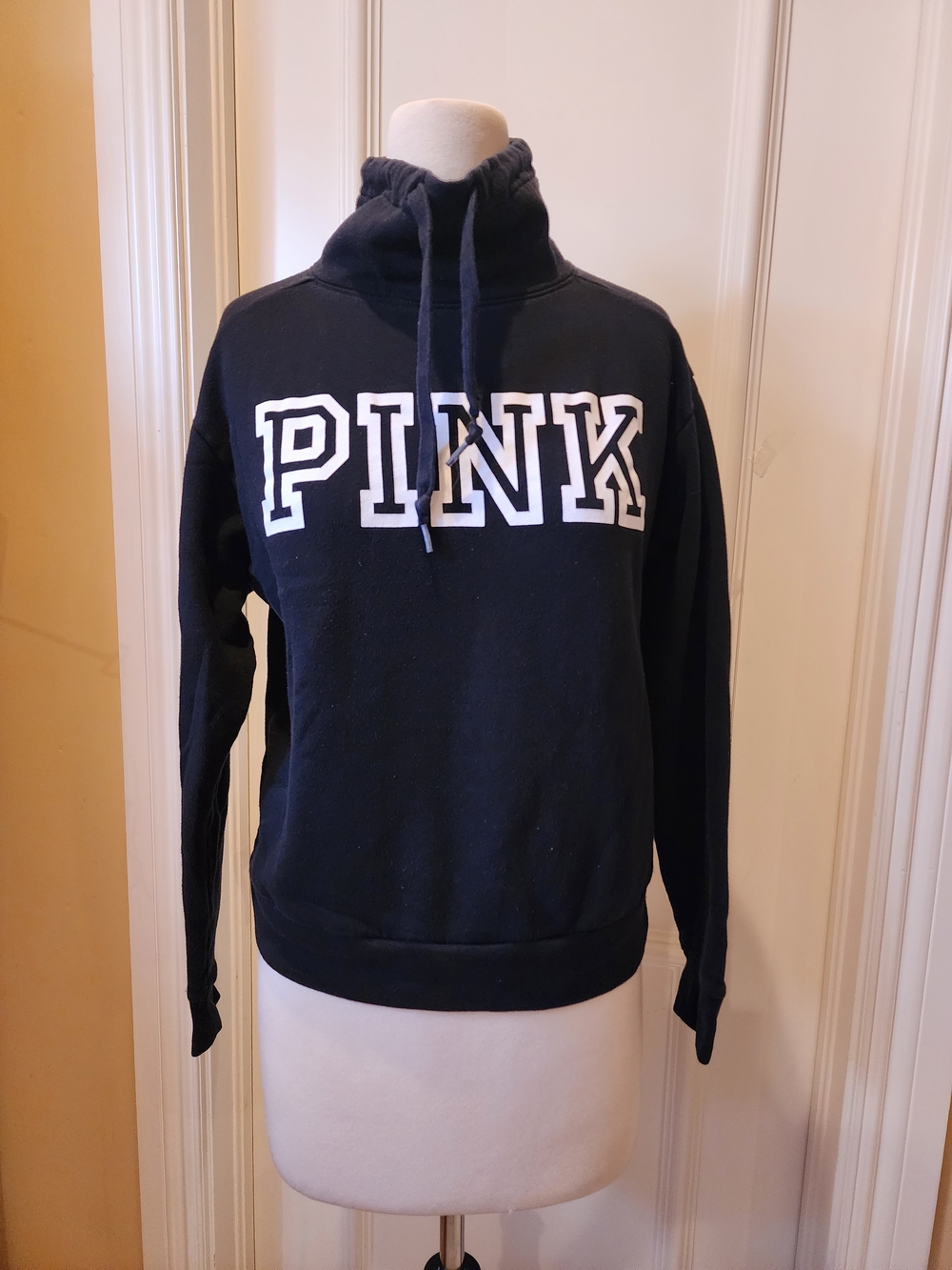 Victoria's Secret PINK Black Funnel Neck Pullover